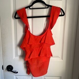 Club Monaco frilly summer top